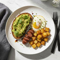 AVOCADO TOAST AND SAUSAGE