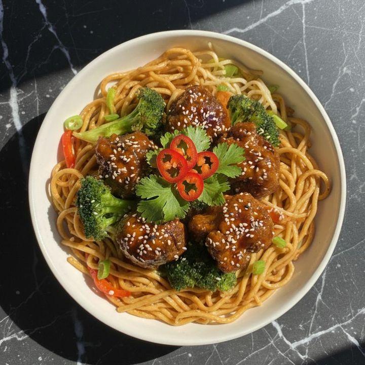 BARBEQUE STICKY CAULIFLOWER NOODLES