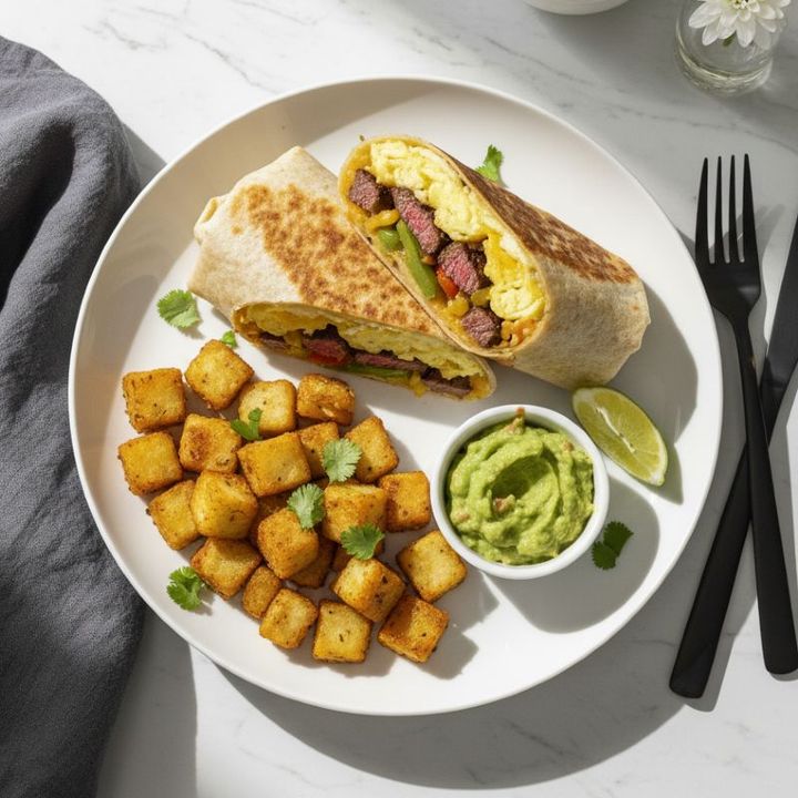 BREAKFAST STEAK BURRITO