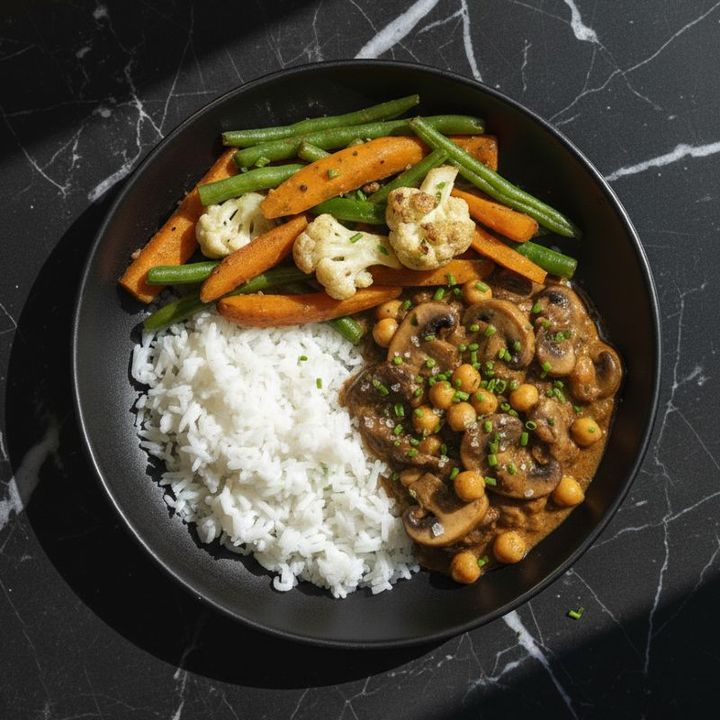 CREAMY MUSHROOM CHICKPEA