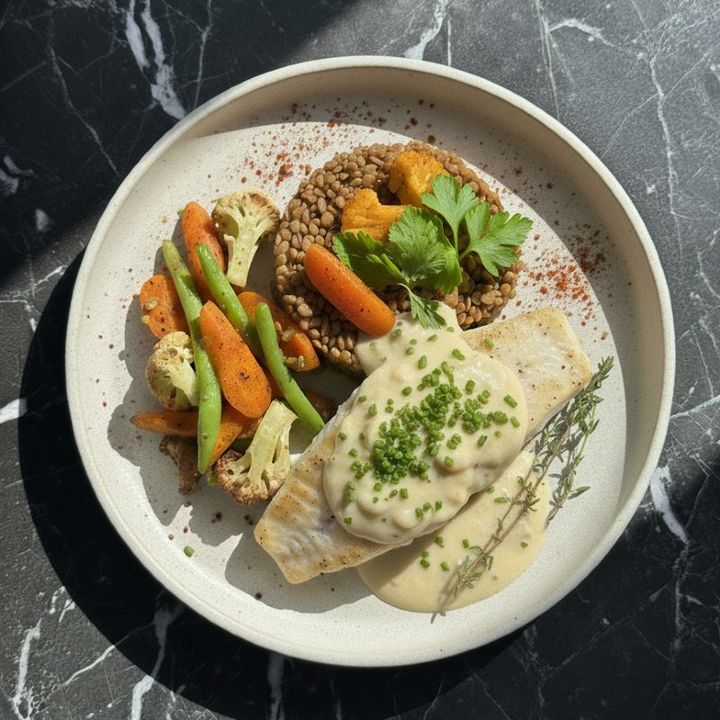 CREAMY SHALLOT WHITE FISH