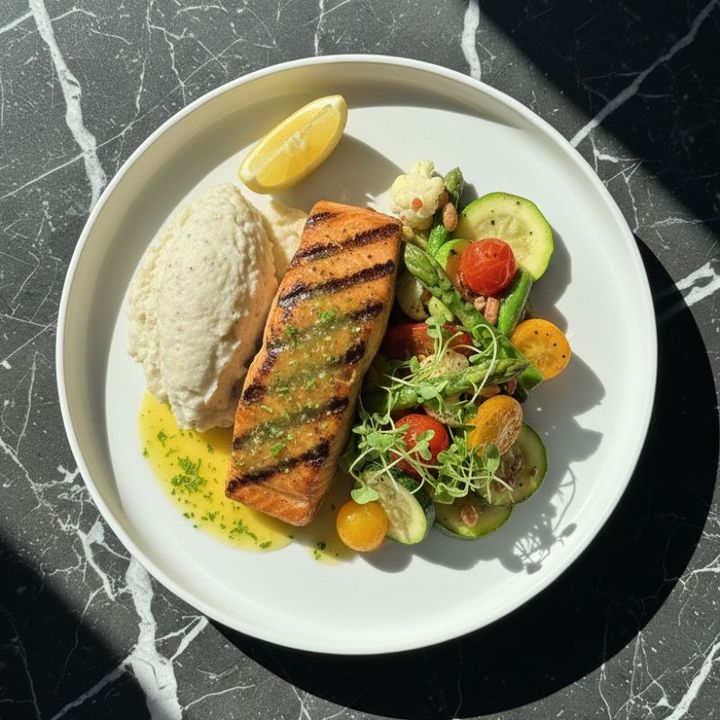 LEMON GARLIC SALMON