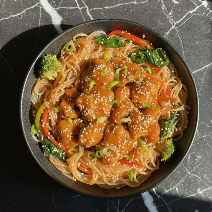 ORANGE CHICKEN NOODLE