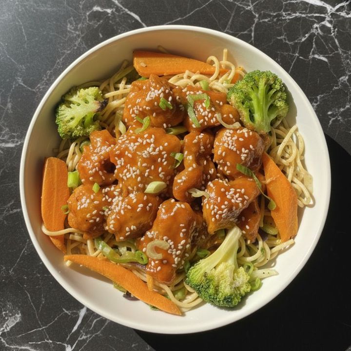 ORANGE CHICKEN NOODLE