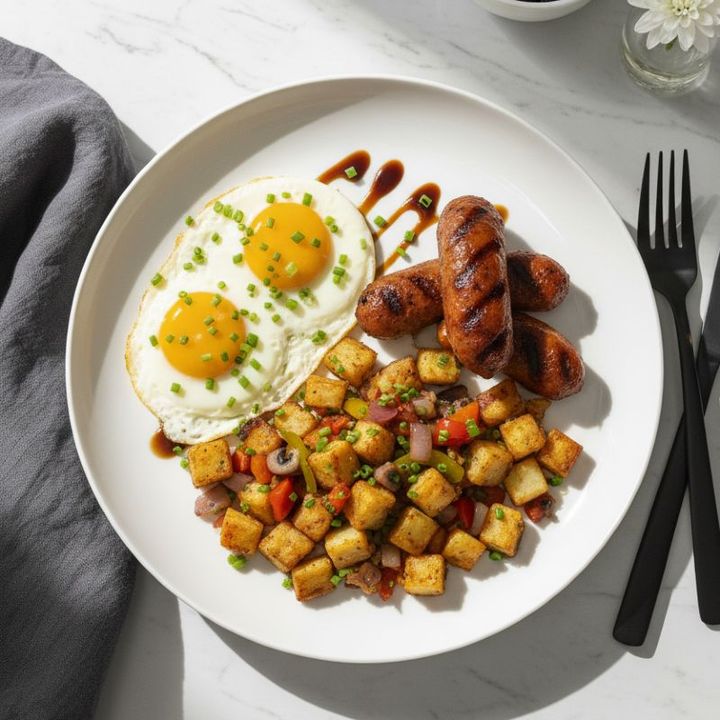 SAUSAGE HASH AND EGGS