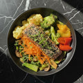 SEAWEED SESAME CRUSTED SALMON