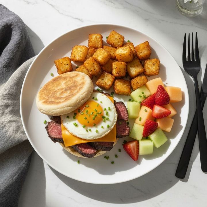 STEAK AND EGG SANDWICH