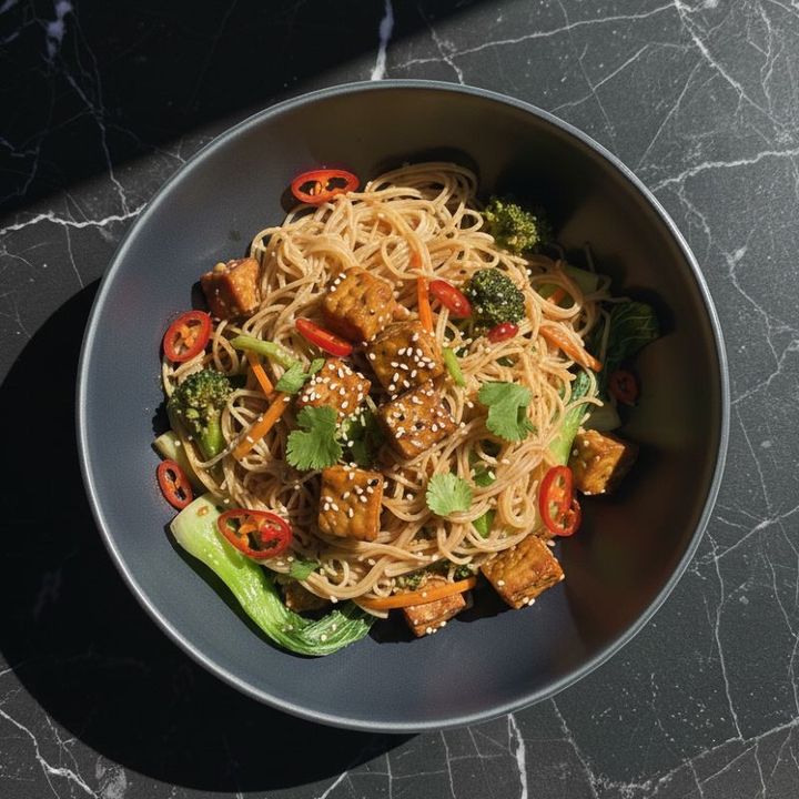 TERIYAKI TEMPEH NOODLES