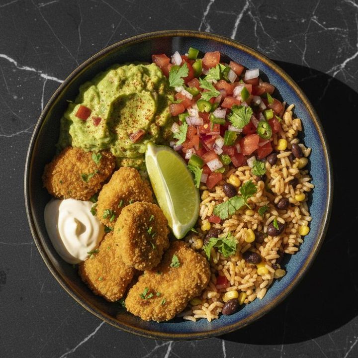 VEGAN CHICKEN BURRITO BOWL